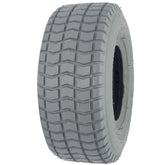 Close up view of the 9 x 3.50-4 Primo Grande Wheelchair and scooter tire showing gray C203 tread.